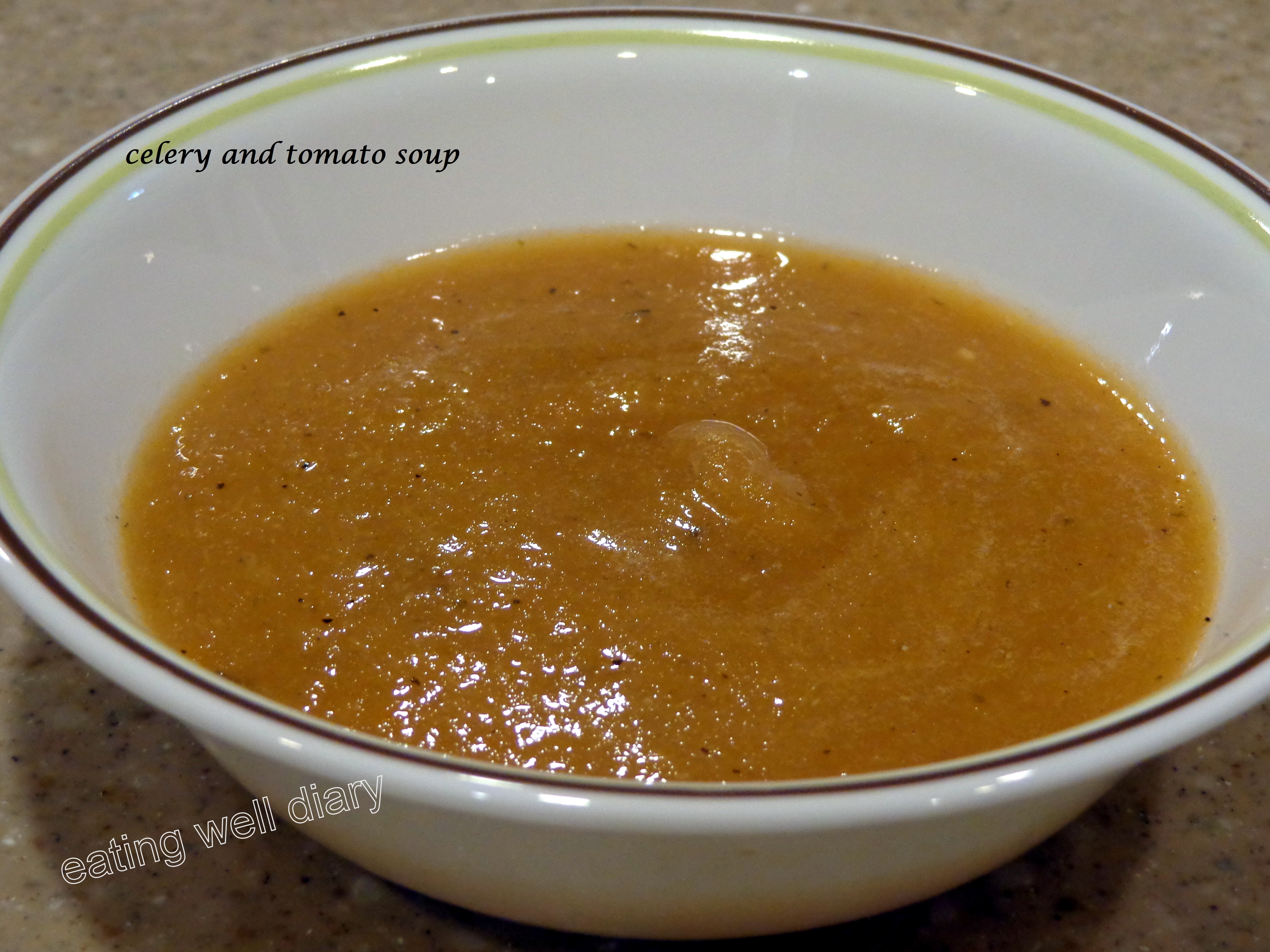 simple celery and tomato soup