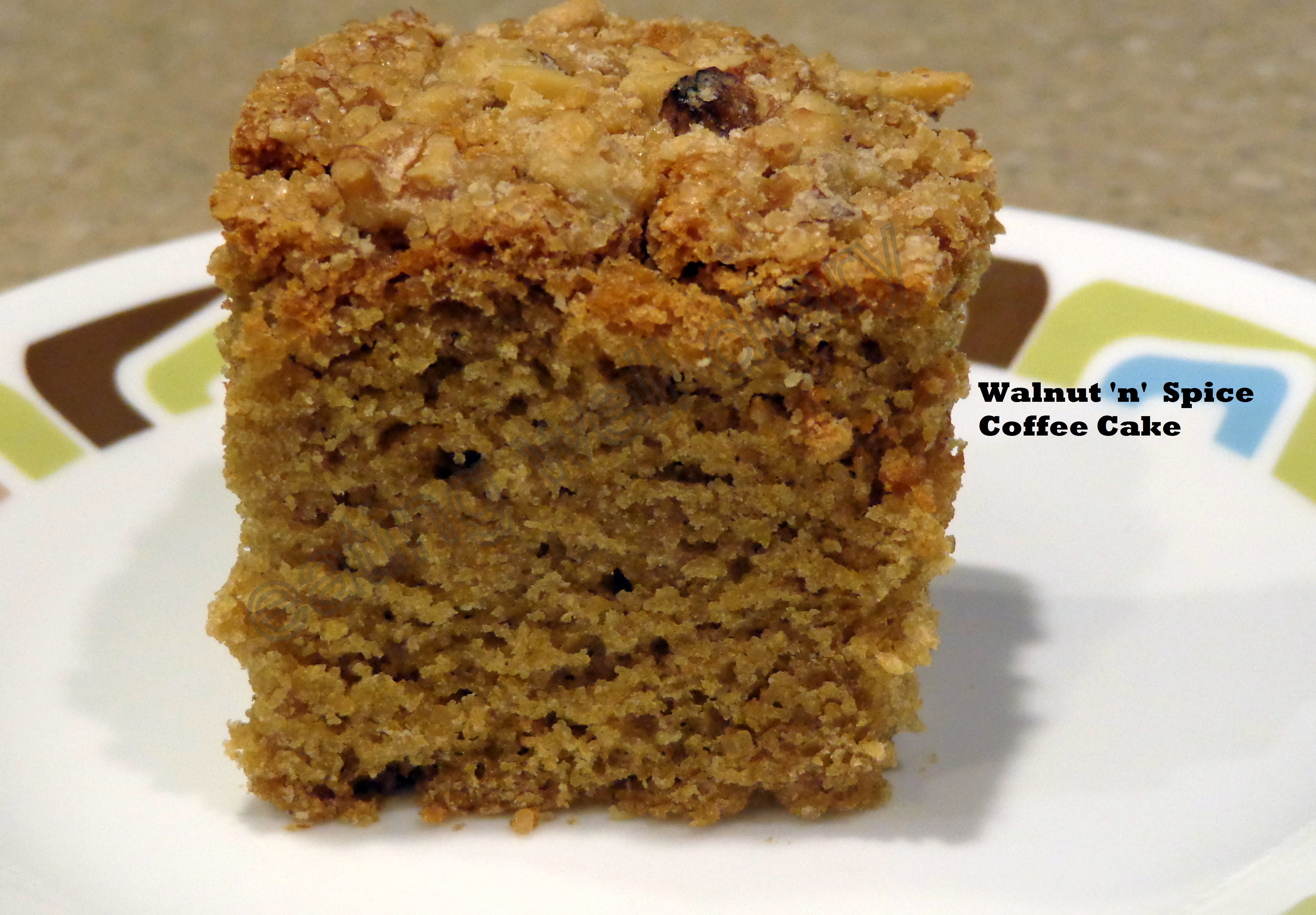 whole wheat walnut ‘n’ spice coffee cake