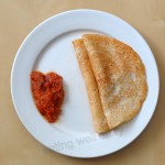 brown rice and lentil crepes (dosa)