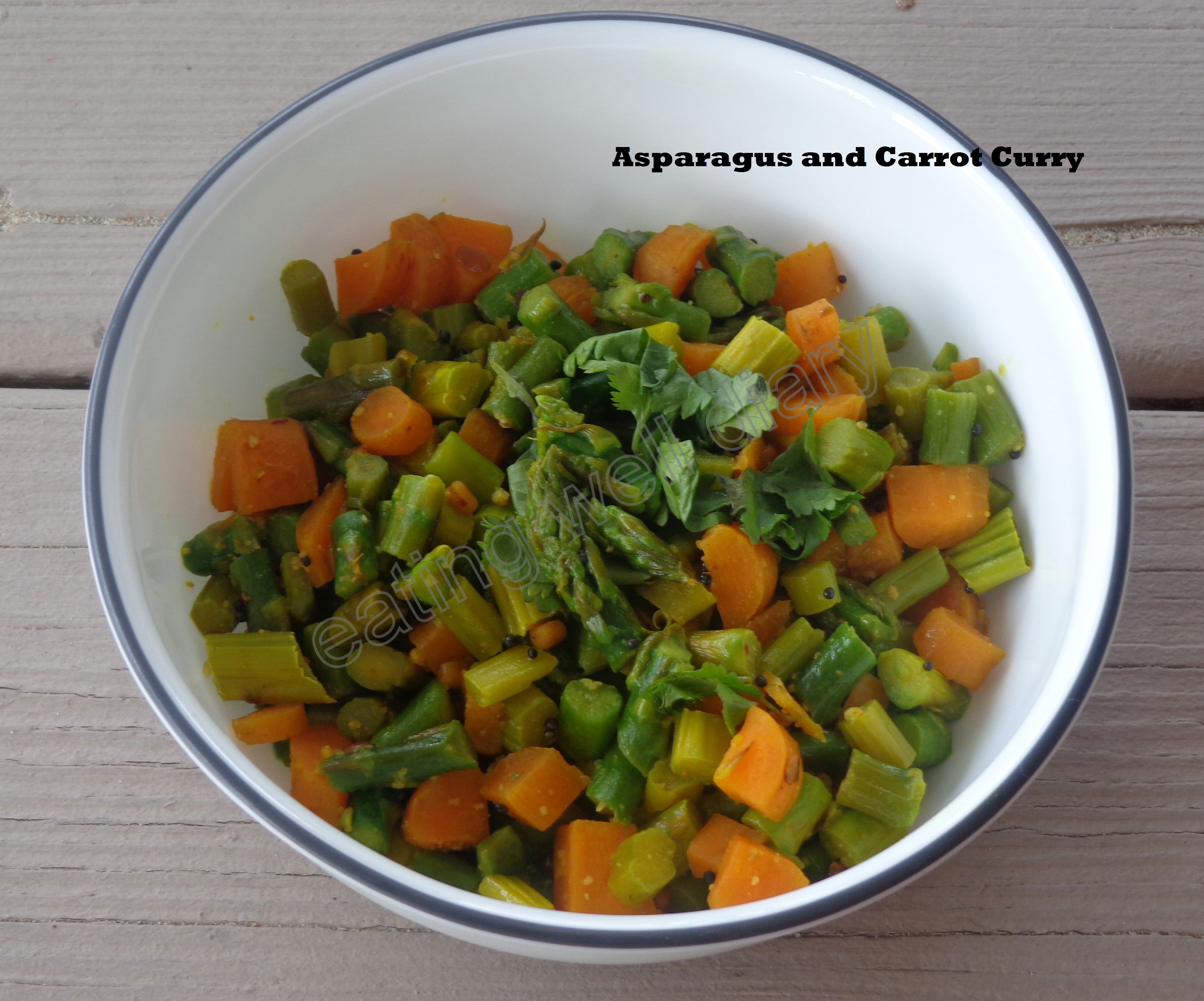 asparagus and carrot curry (south Indian style)