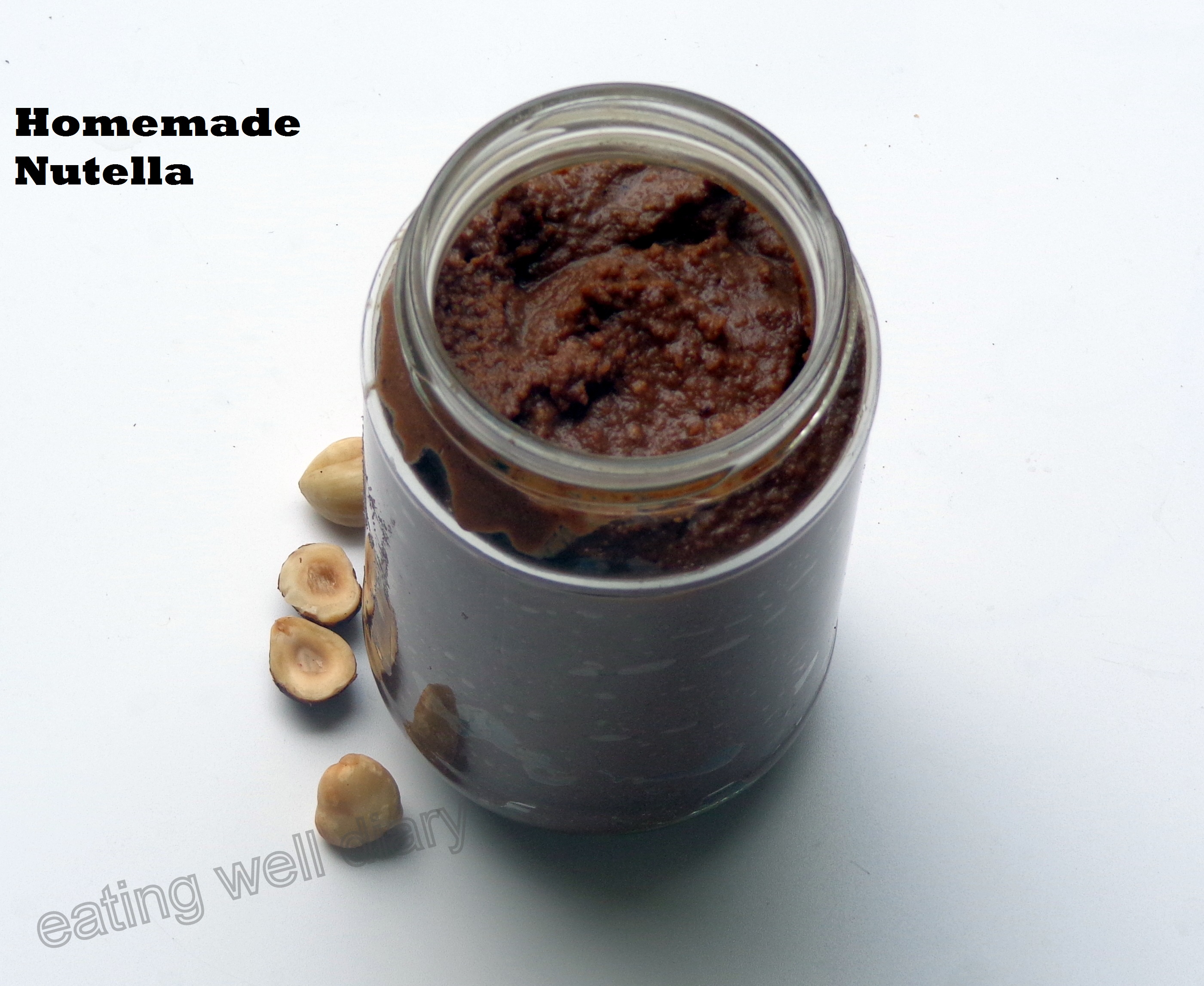Homemade Nutella with activated hazelnuts