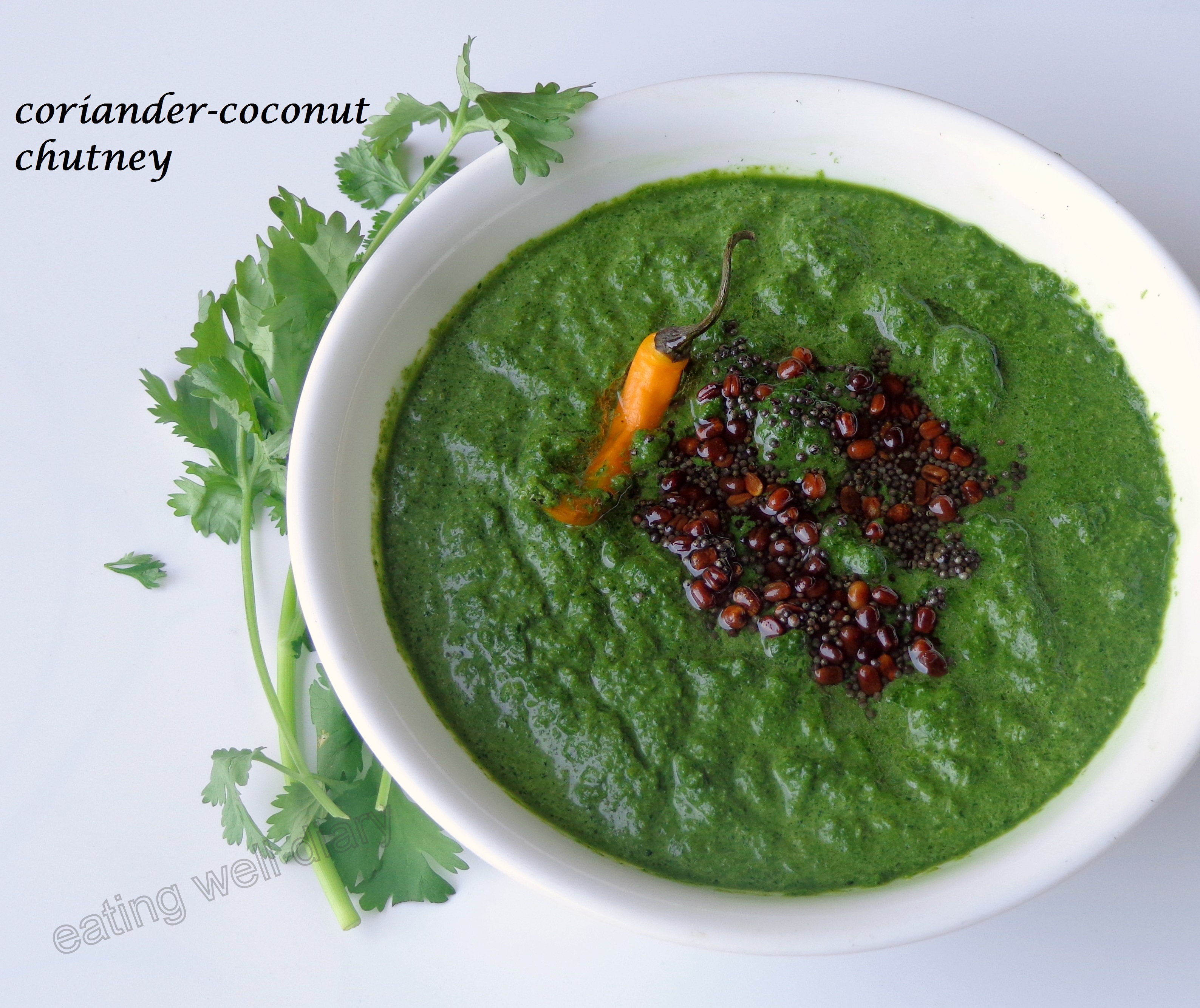 coriander coconut chutney (raw cilantro side dish)