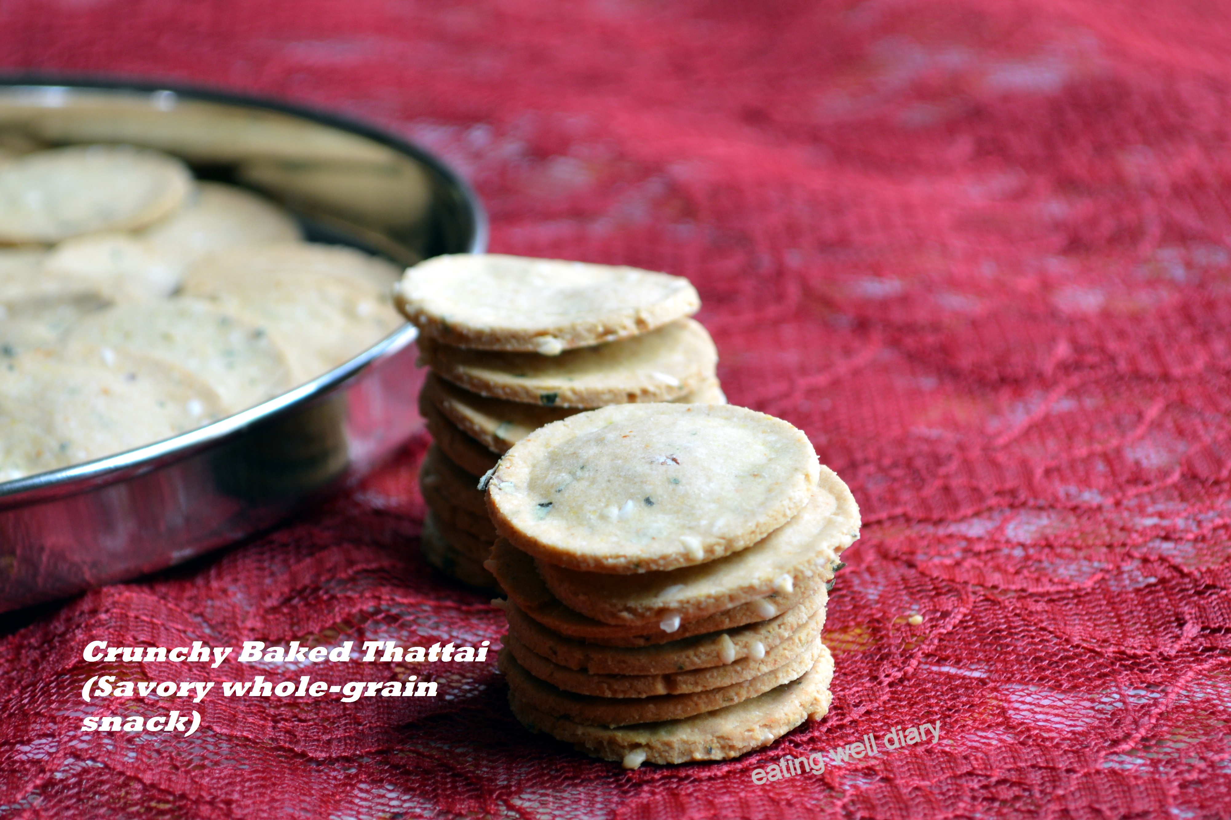 Crunchy Thattai with a Twist- A Savory Snack for Diabetes Friendly Thursdays (gluten-free, vegan)