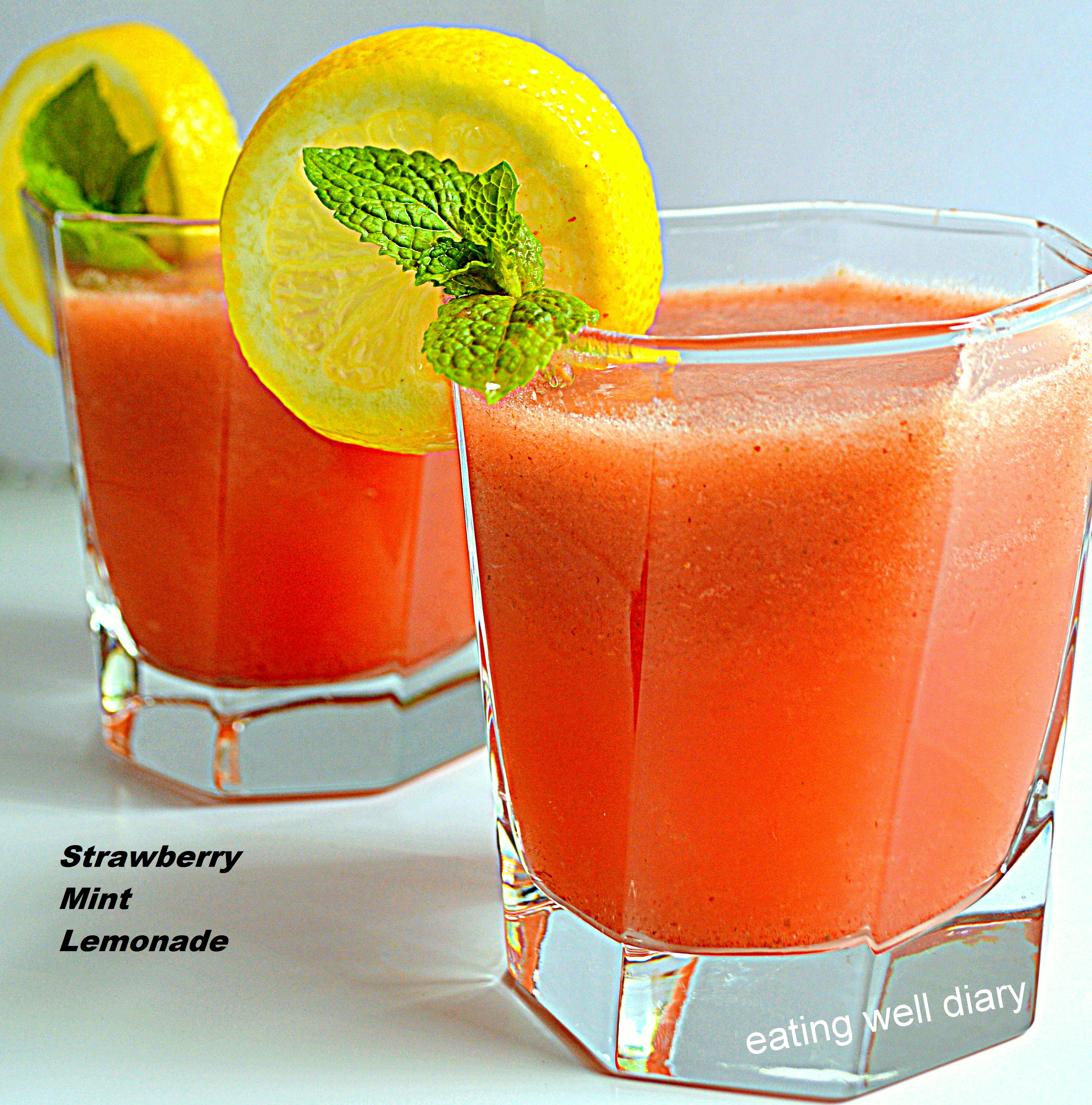 Strawberry Mint Lemonade for Diabetes Free Thursdays