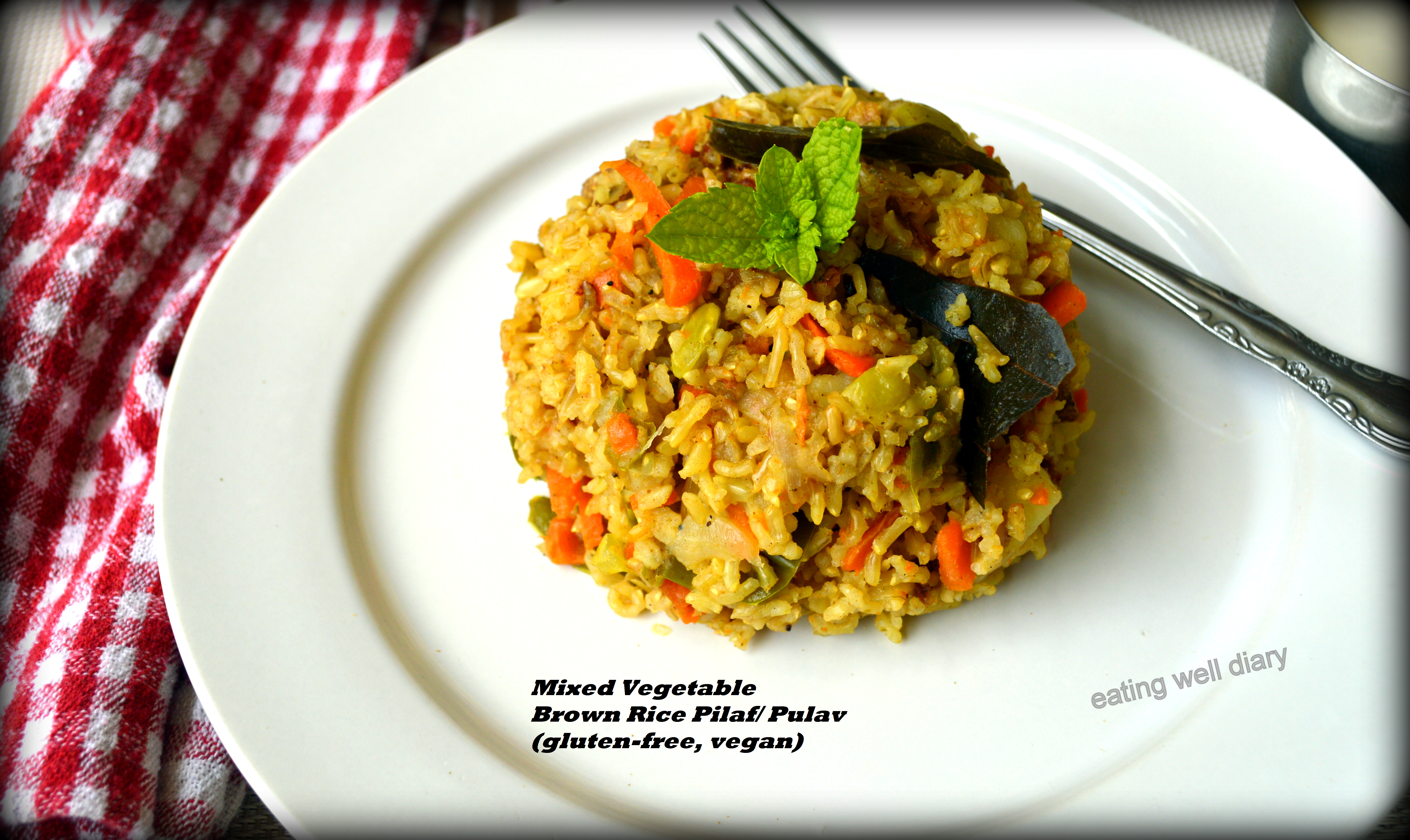 Mixed Vegetable Brown Rice Pilaf for Diabetes Friendly Thursdays