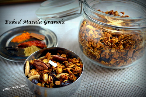 Easy Savory or Masala Granola For Diabetes Friendly Thursdays