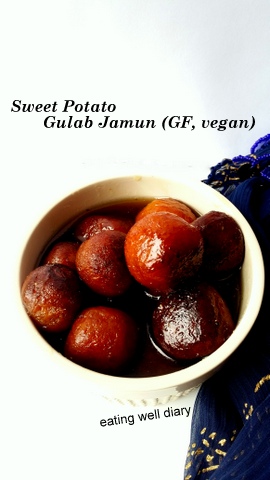 Sweet Potato Gulab Jamun (gluten-free, vegan)
