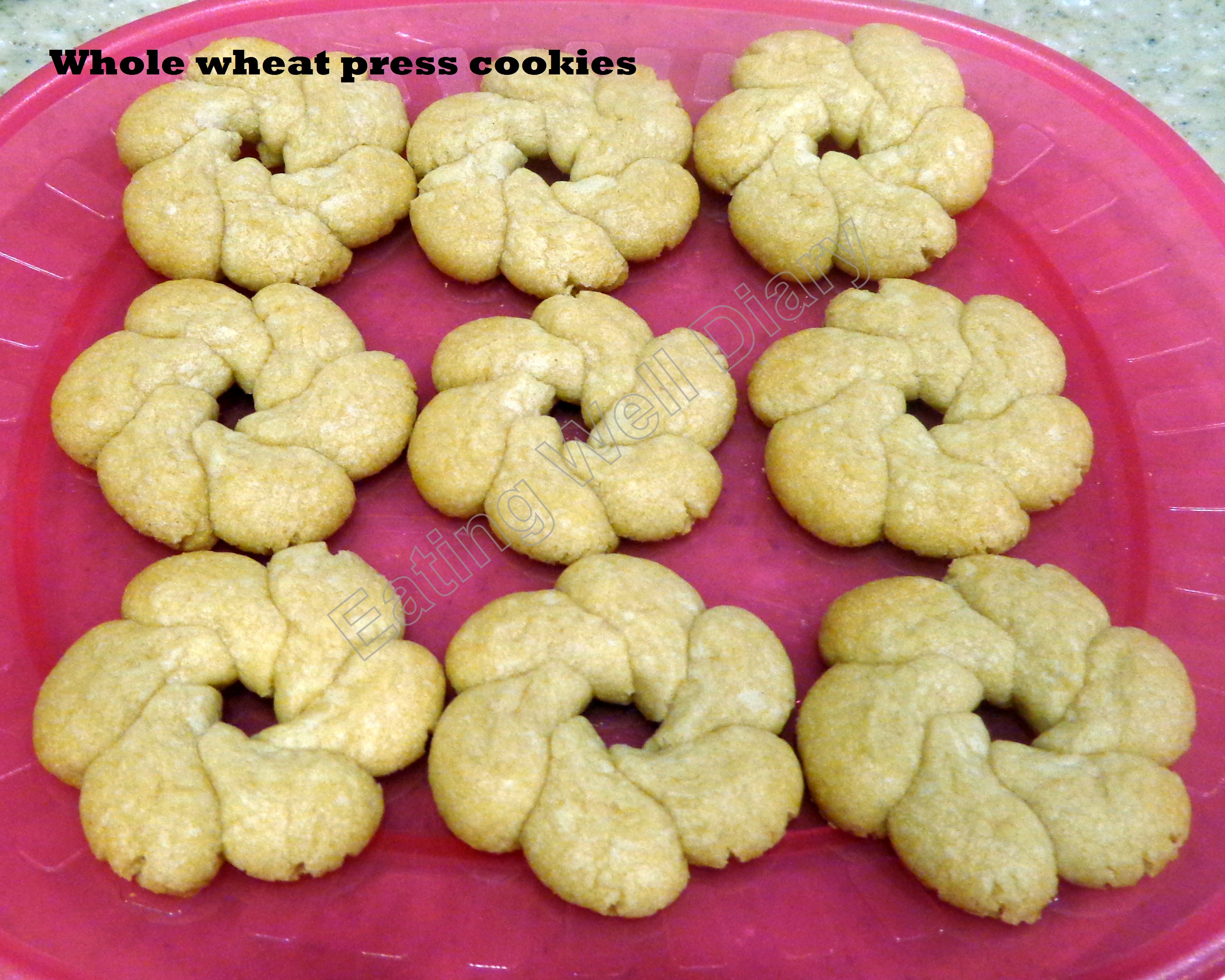 Whole wheat press cookies