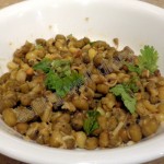 sprouted moong sundal (dry curry)