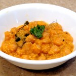 sprouted chana masala curry