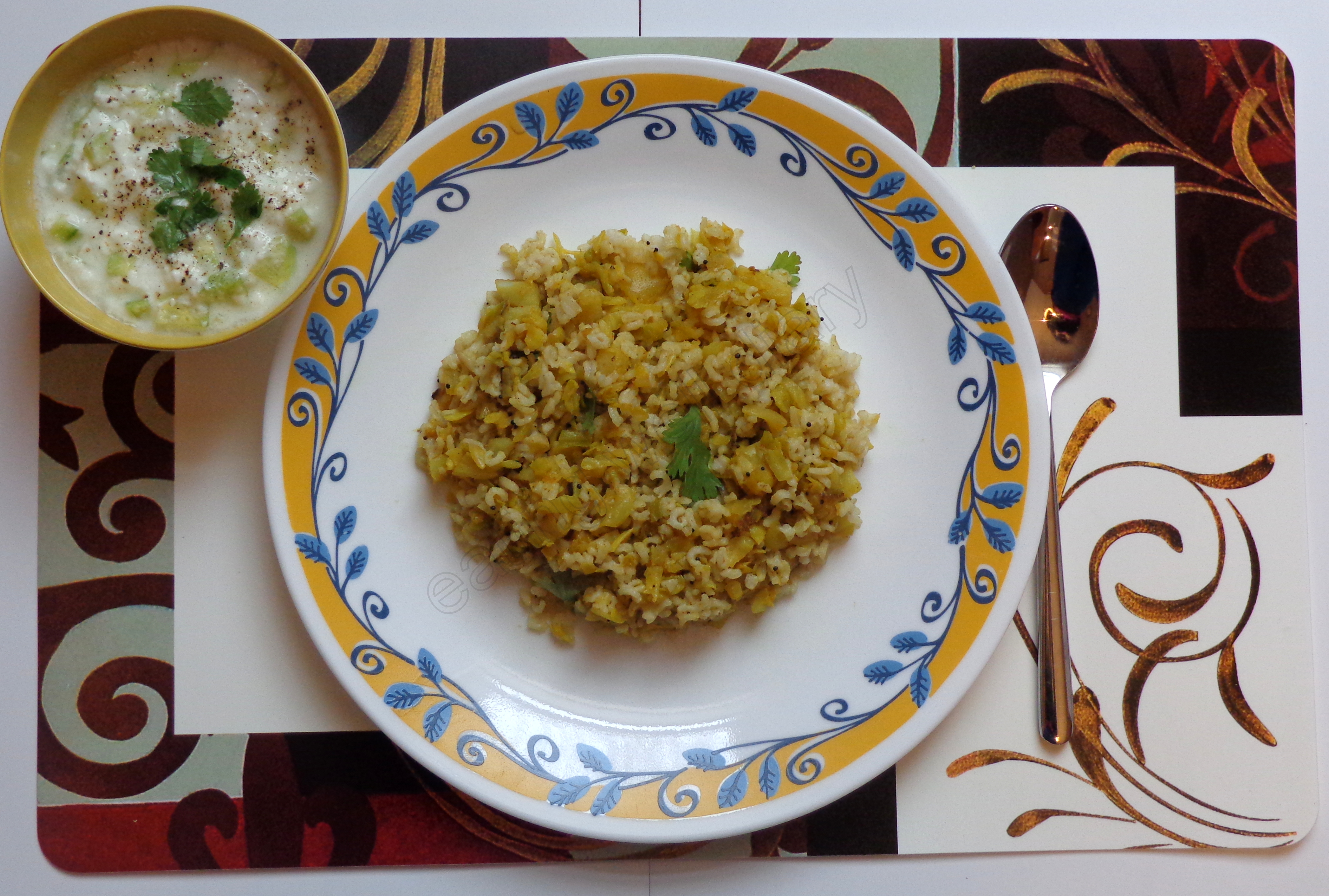 spicy cabbage brown rice