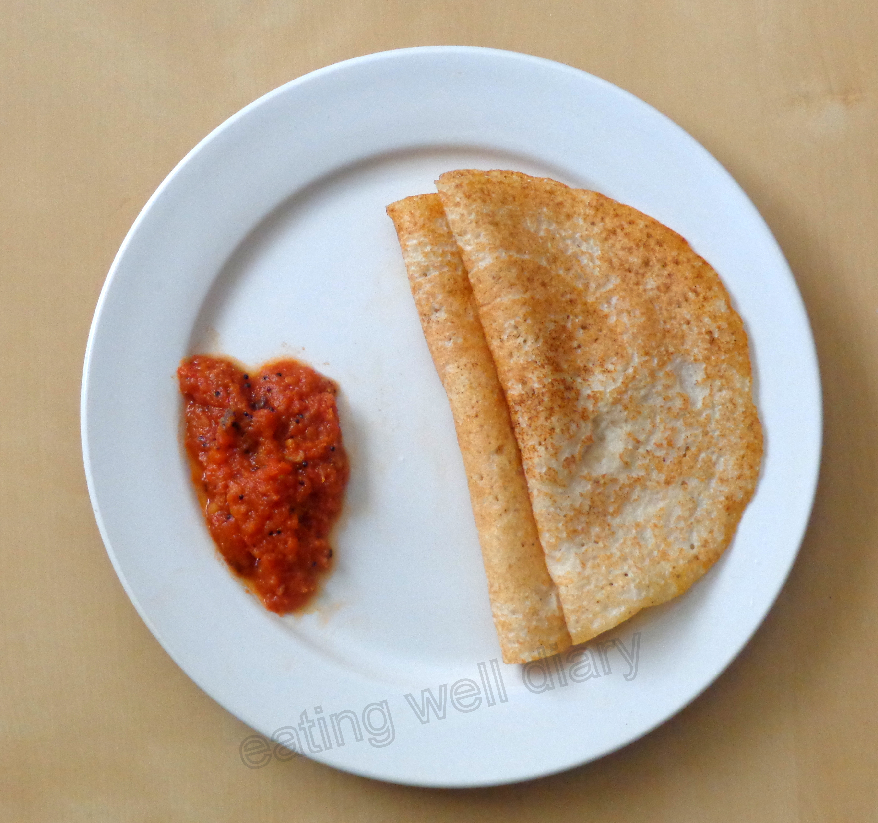 brown rice and lentil crepes (dosa)