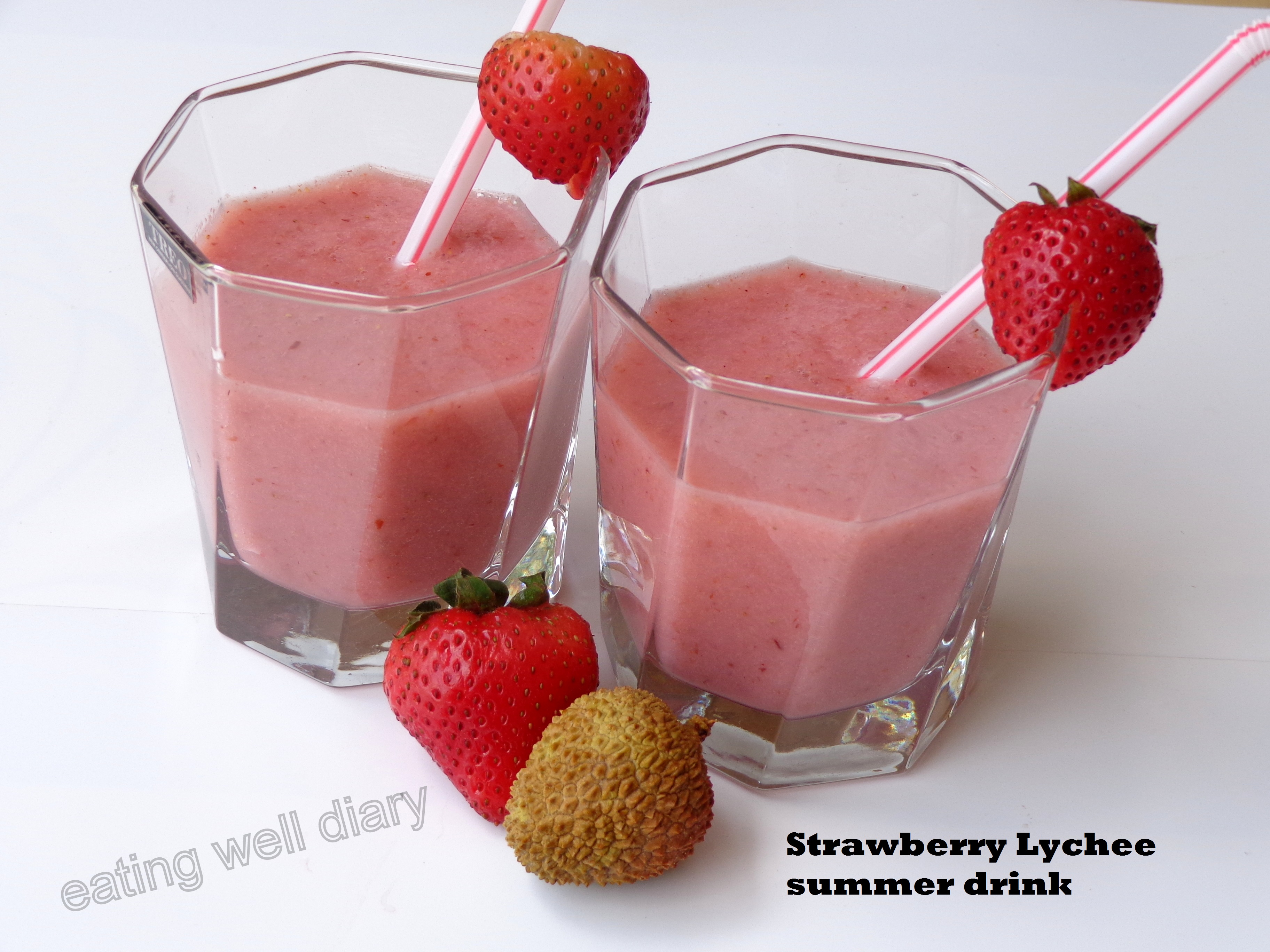 Strawberry Lychee summer drink