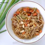 Vegetable soba noodles with peanuts