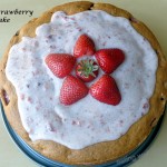 strawberry cake with coconut-strawberry filling (egg-free, whole wheat)