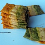 Tricolor baked crackers for India’s Independence day