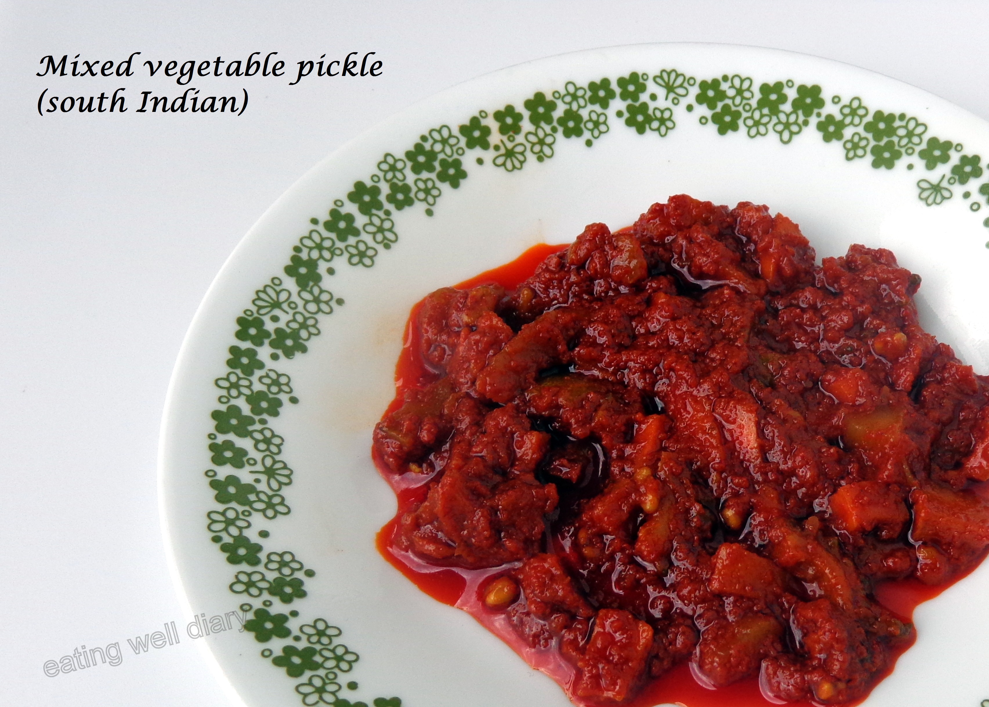 Mixed vegetable pickle (south-Indian style)- Mom’s recipe