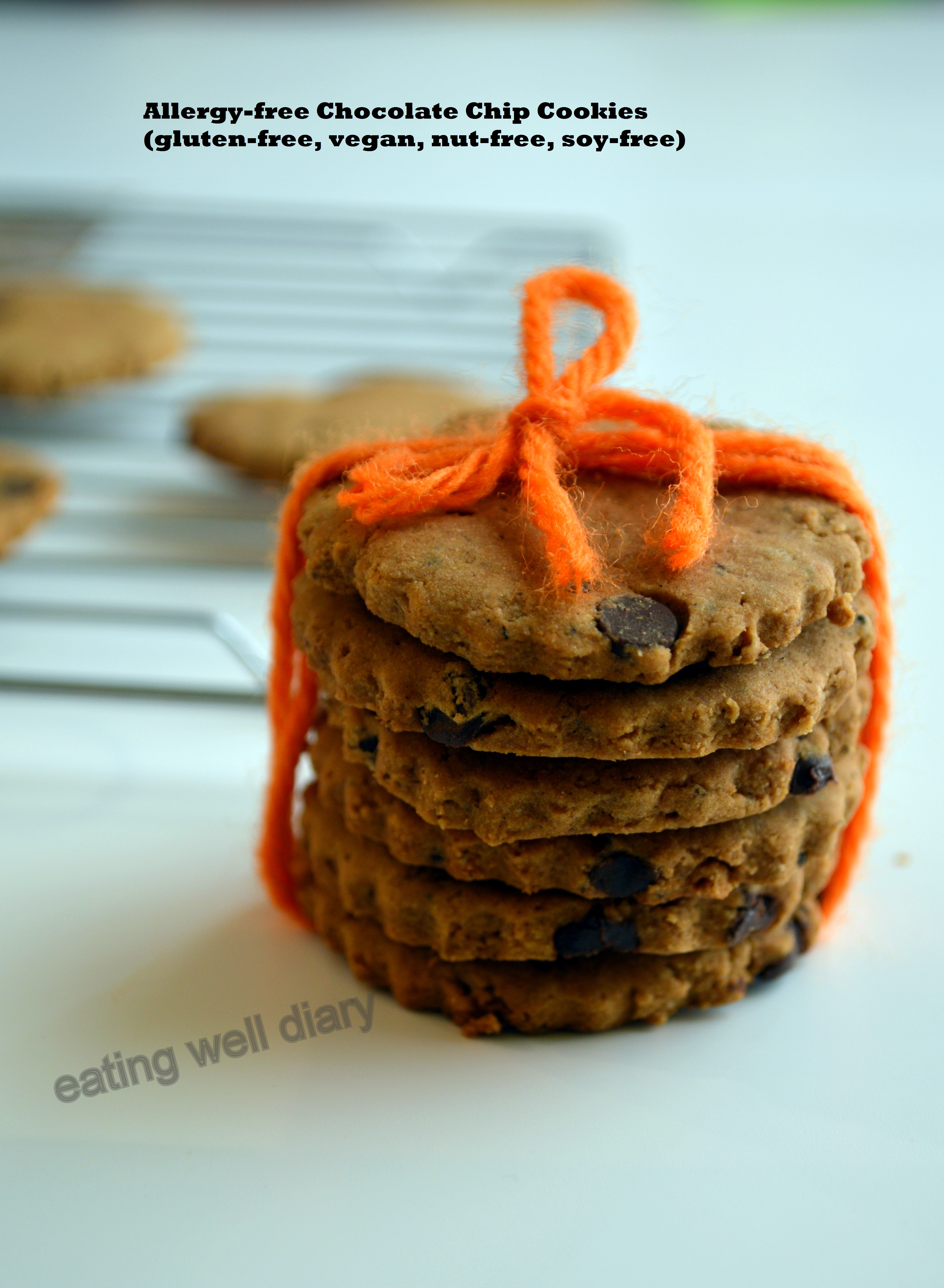 Allergy-free Chocolate chip cookies (gluten-free, vegan, nut-free)