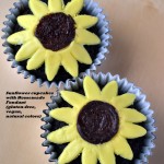 Sunflower Cupcakes with Homemade Fondant- Meatless Mondays (gluten-free, vegan, natural colors)