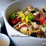 Red Quinoa Salad with Lemon-Tahini Dressing