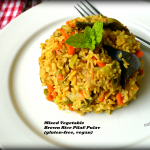 Mixed Vegetable Brown Rice Pilaf for Diabetes Friendly Thursdays